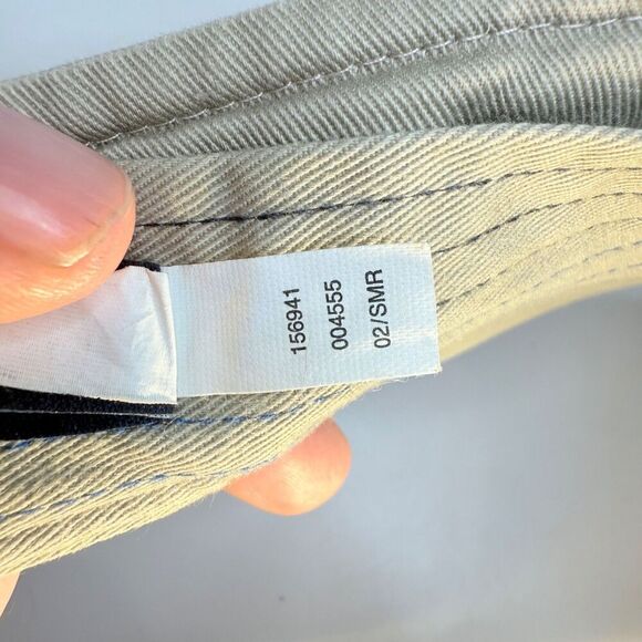 Gap Beige Adjustable Visor, 100% Cotton, "G" embroidered patch front, OSFA EUC - Picture 12 of 16